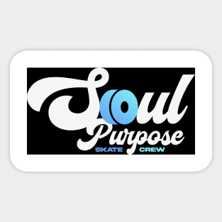 Soul Purpose Logo NC Blue on Black Sticker